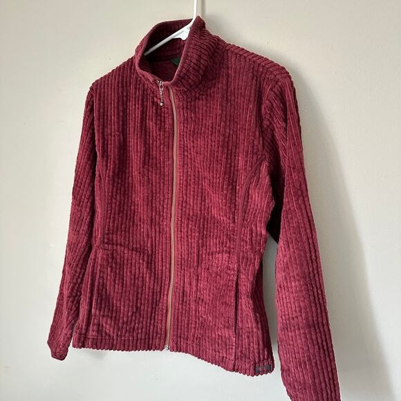 Woolrich Corduroy Jacket Womens MEDIUM Shacket Zip Gorpcore Outdoor Work Red - Picture 4 of 9